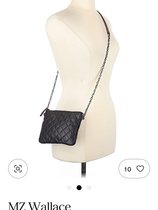 MZ Wallace Black Quilted Wristlet Pouch
